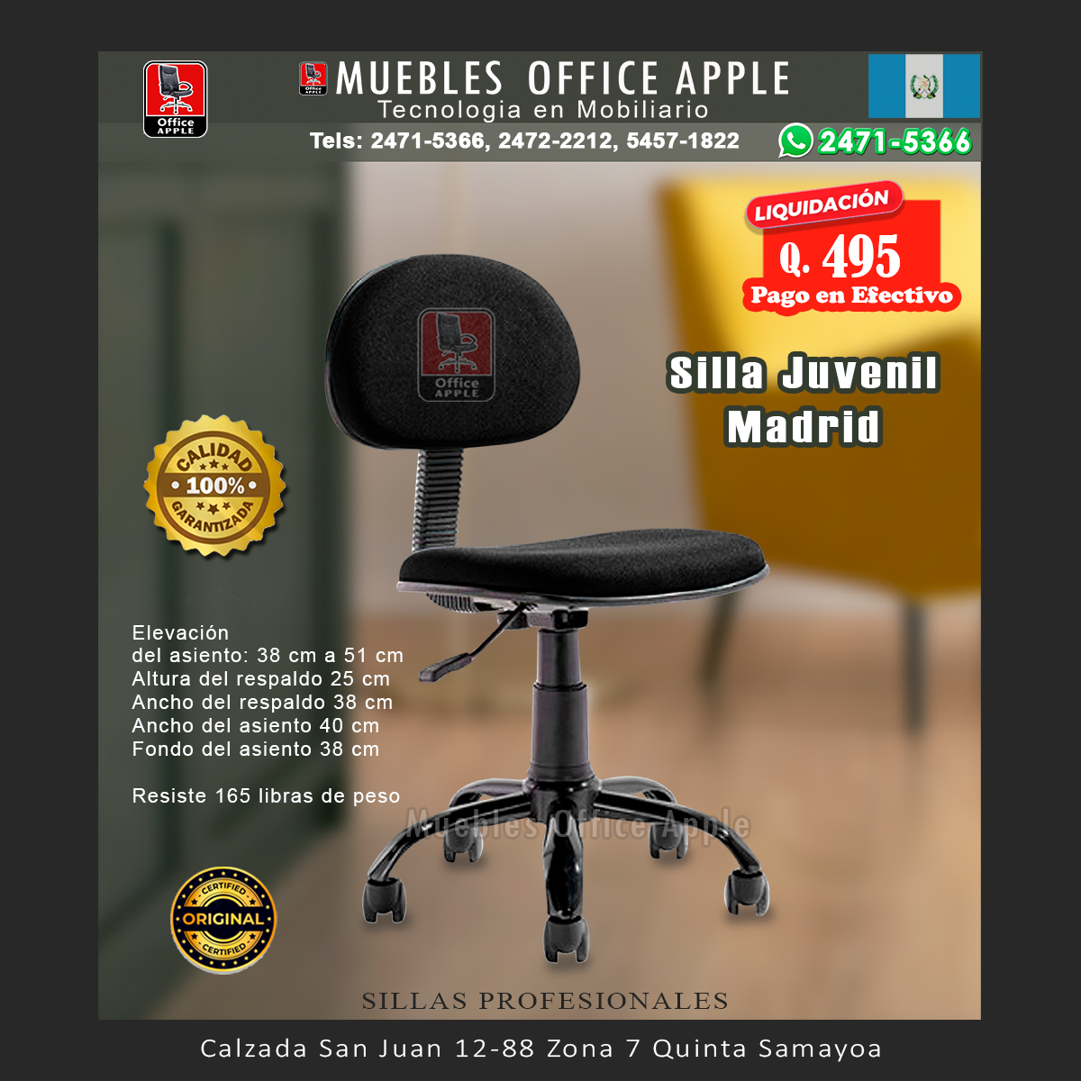 01 Silla Juvenil Madrid Silla Juvenil Madrid