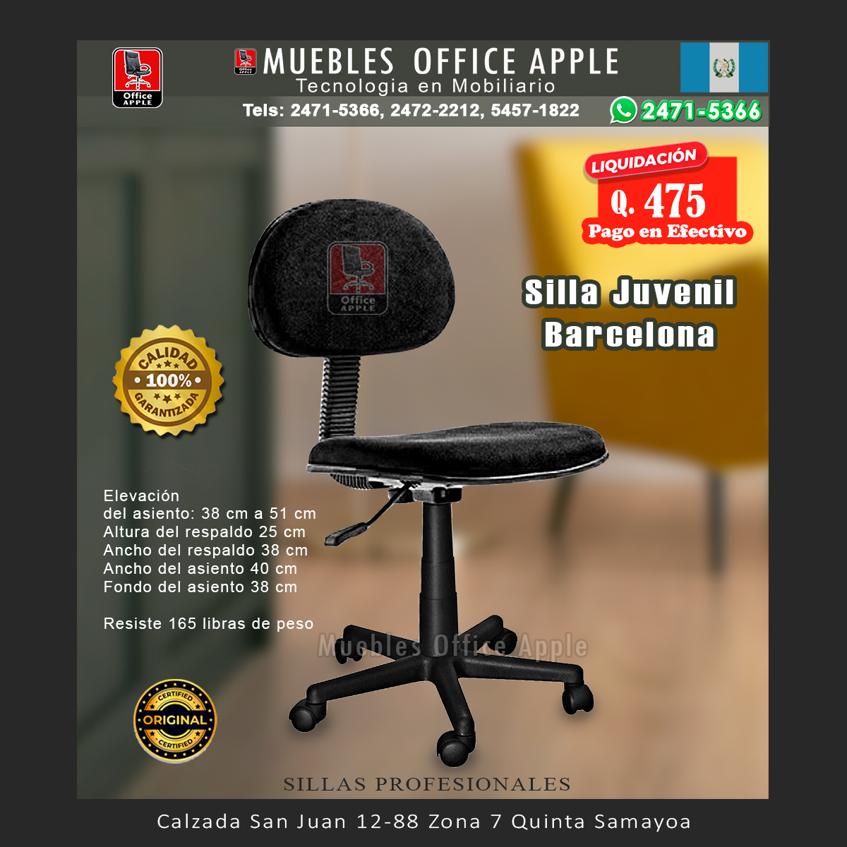 02 SILLA JUVENIL BARCELONA SILLA JUVENIL BARCELONA