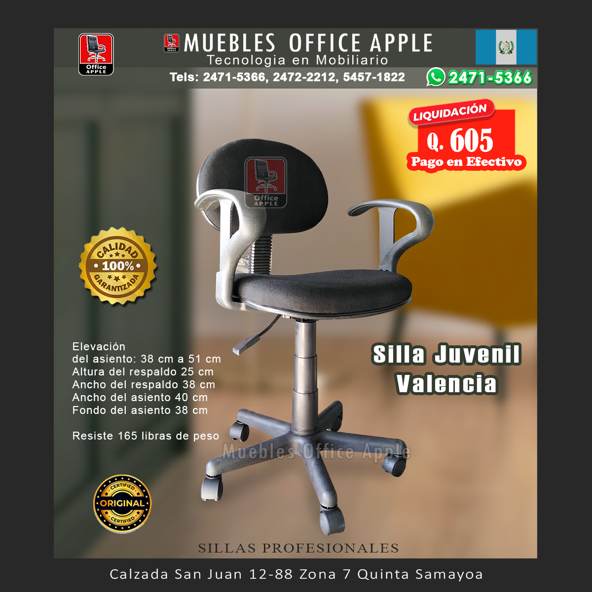 03 SILLA JUVENIL VALENCIA SILLA JUVENIL VALENCIA