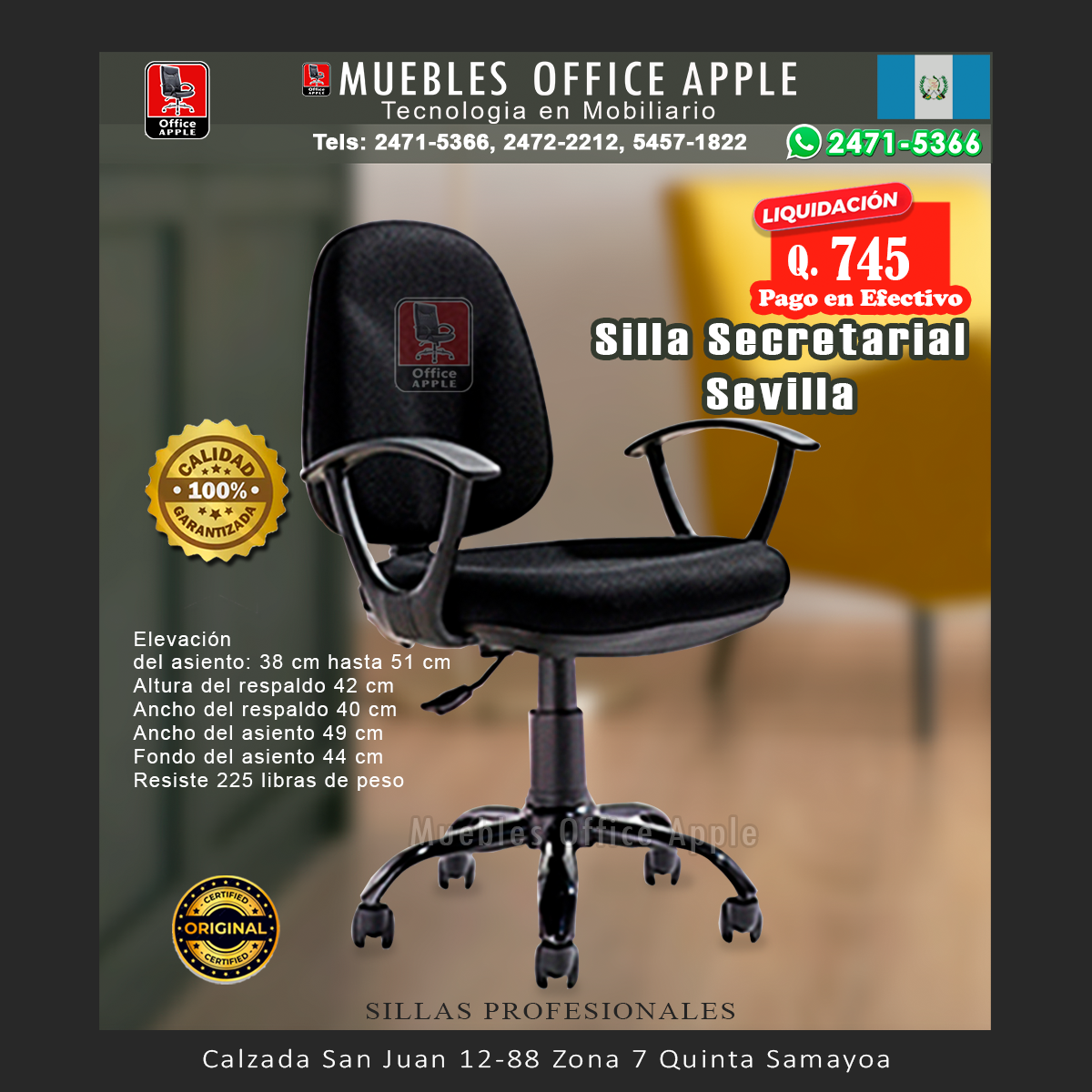 04 SILLA SECRETARIAL SEVILLA SILLA SECRETARIAL SEVILLA