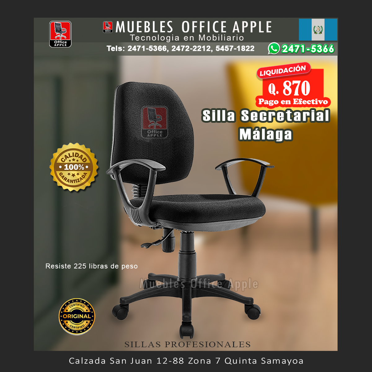 06 SILLA SECRETARIAL MALAGA SILLA SECRETARIAL MALAGA