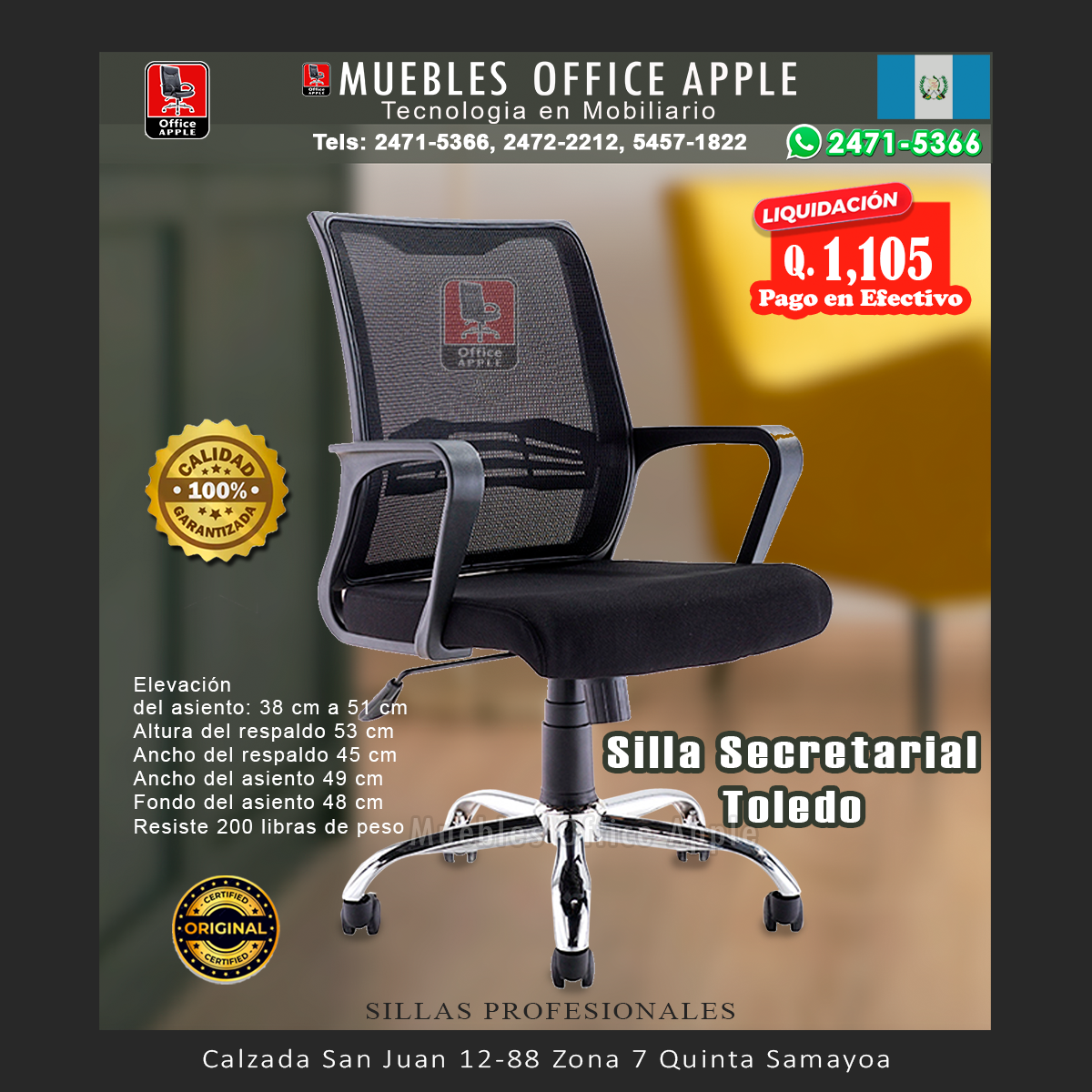 09 SILLA SECRETARIAL TOLEDO SILLA SECRETARIAL TOLEDO