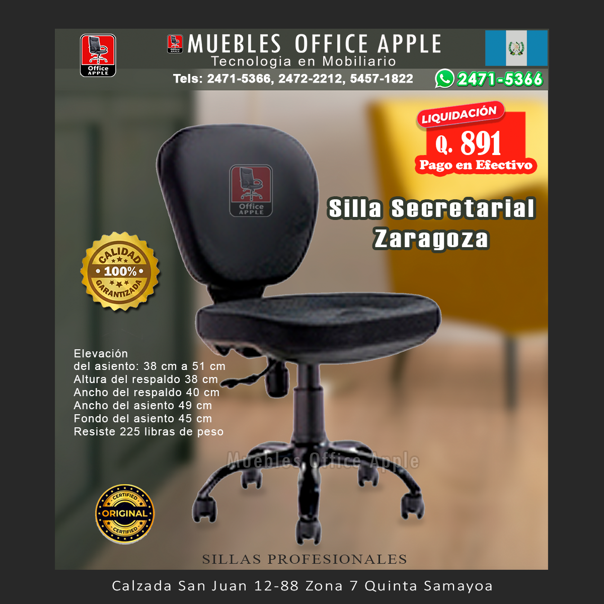 SILLA SECRETARIAL ZARAGOZA