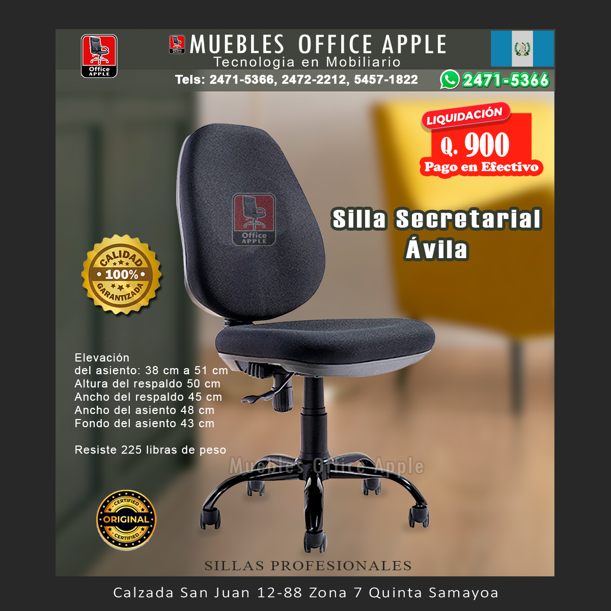 SILLA SECRETARIAL AVILA