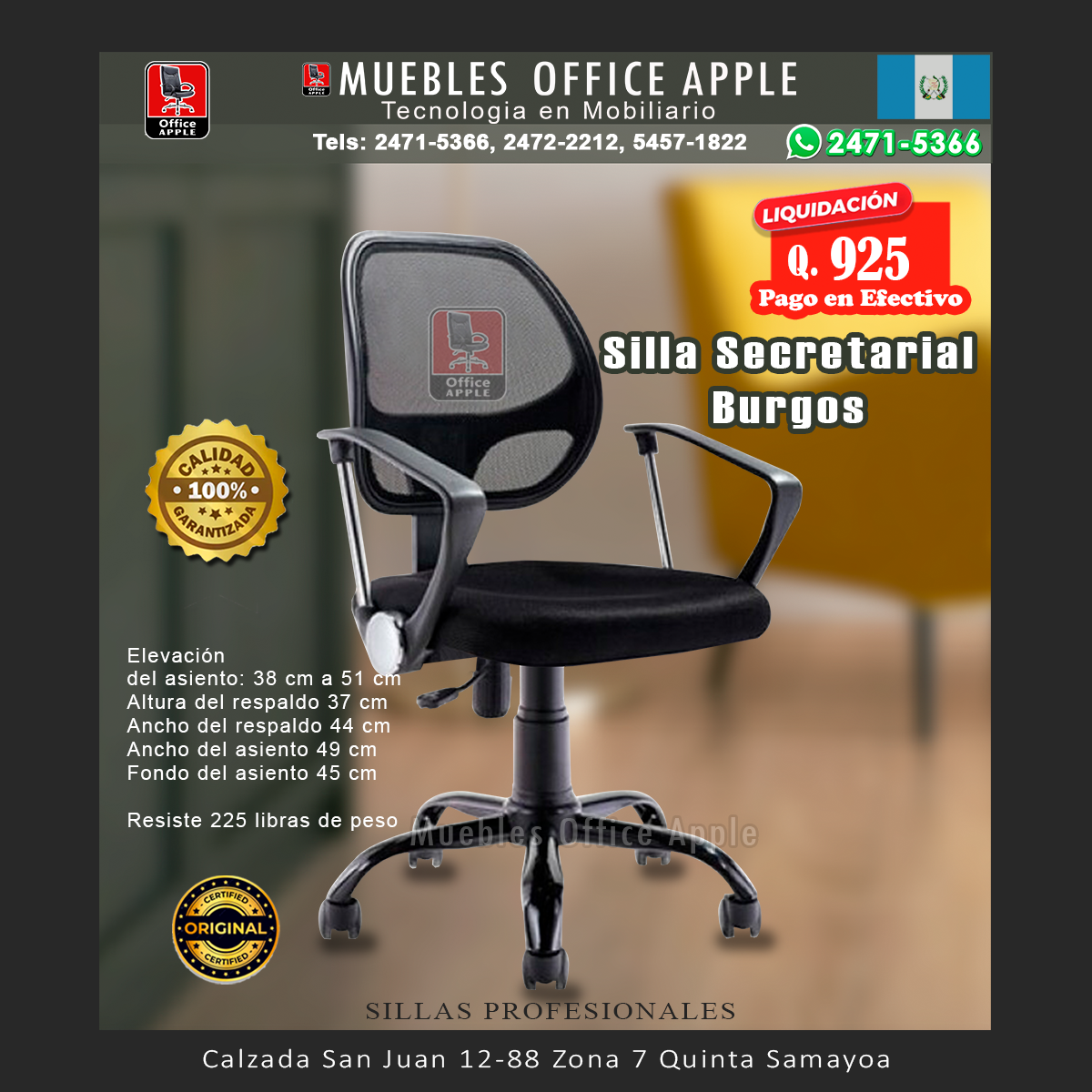 SILLA SECRETARIAL BURGOS