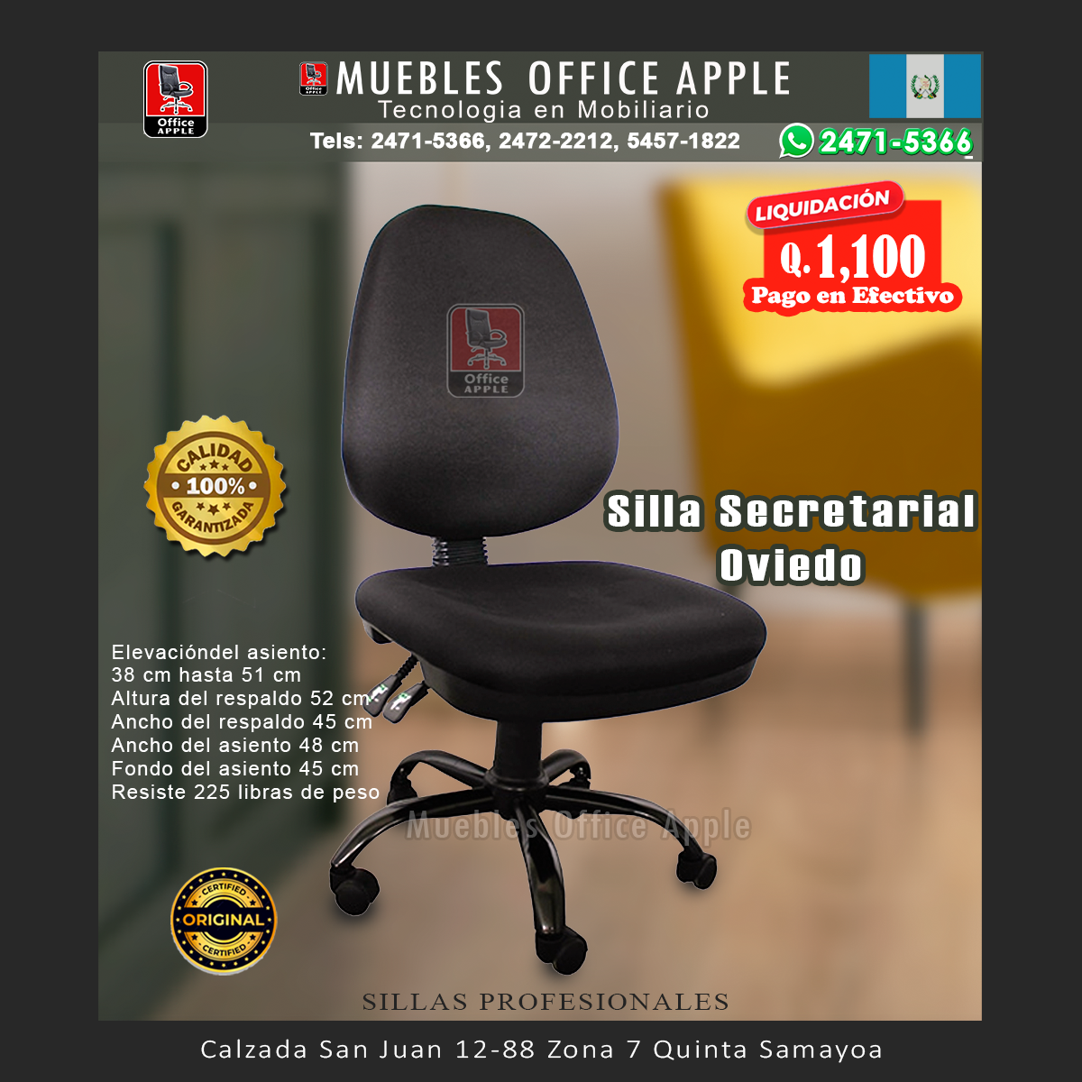 SILLA SECRETARIAL OVIEDO