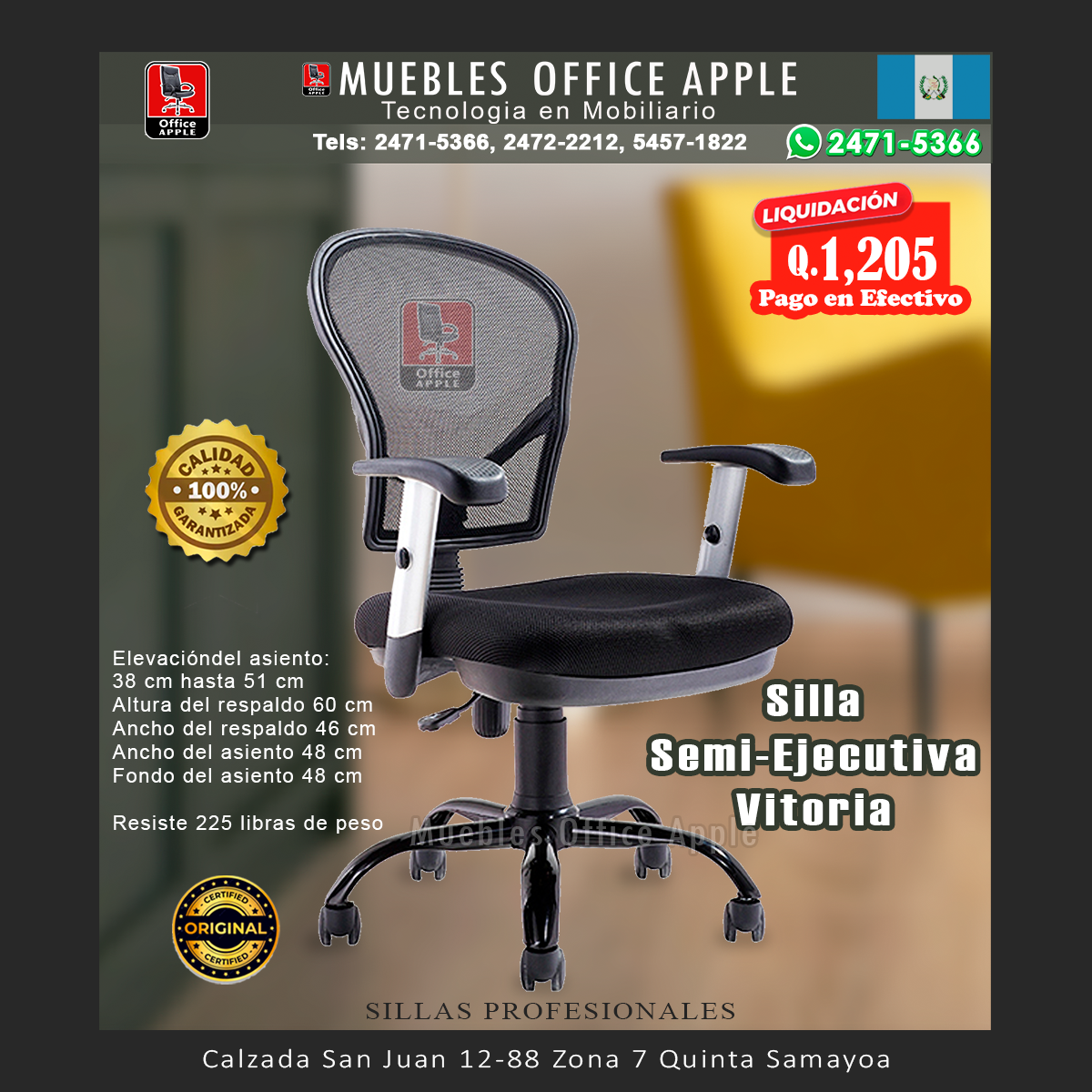 SILLA SEMI EJECUTIVA VICTORIA