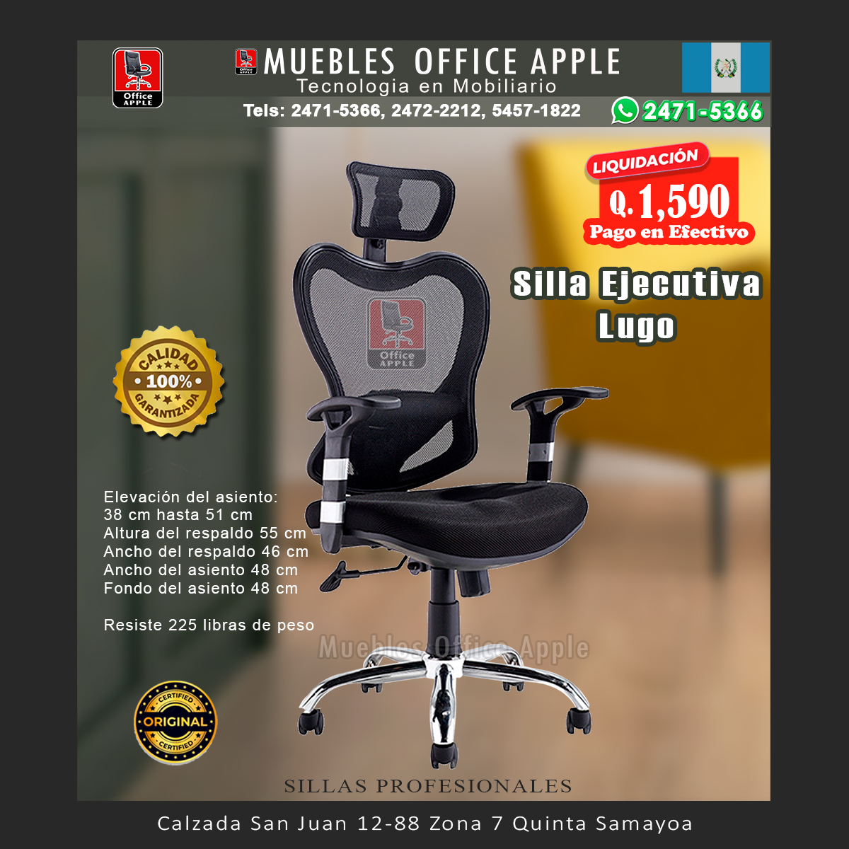 SILLA EJECUTIVA LUGO