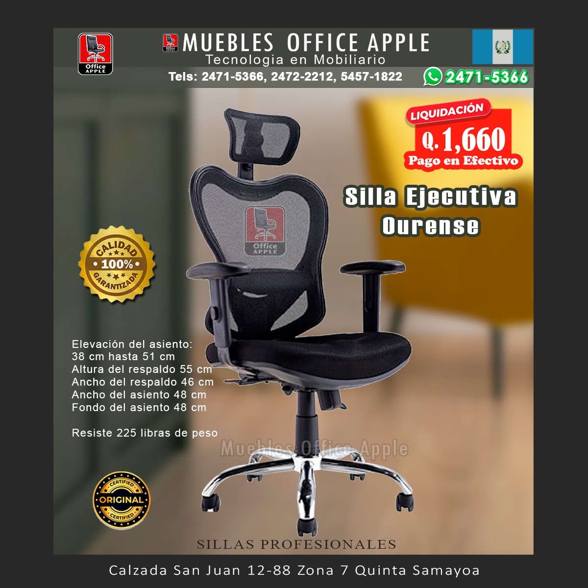 SILLA EJECUTIVA OURENSE