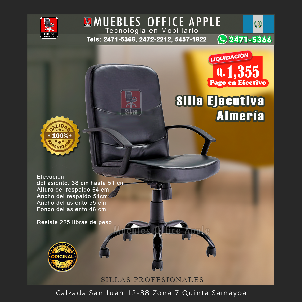 SILLA EJECUTIVA ALMERIA