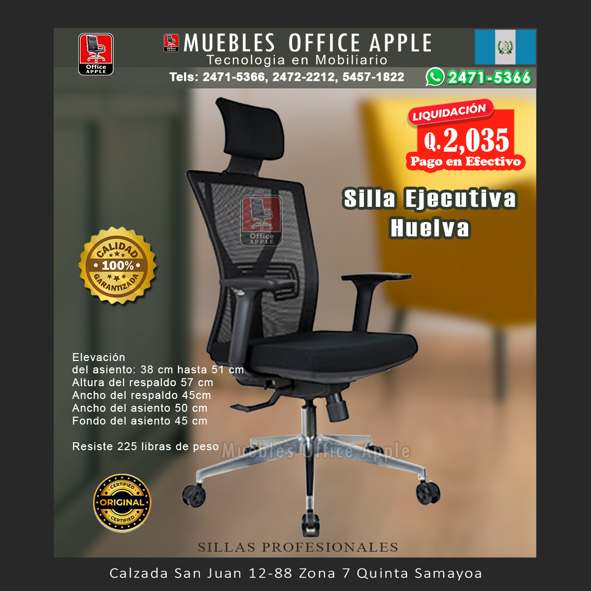SILLA EJECUTIVA HUELVA