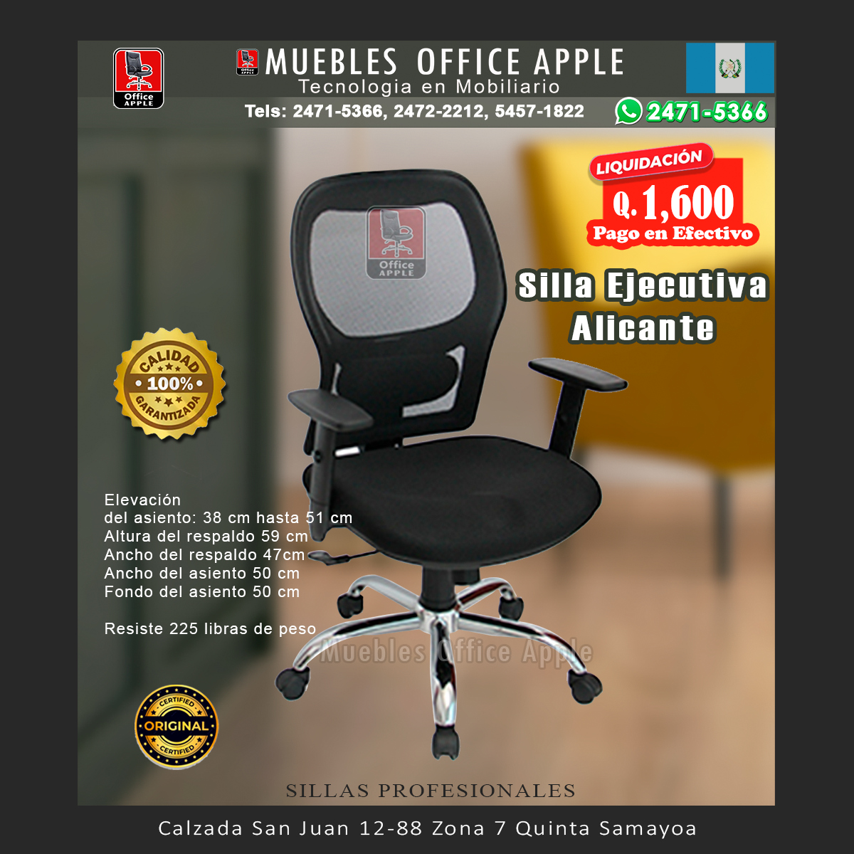 SILLA EJECUTIVA ALICANTE