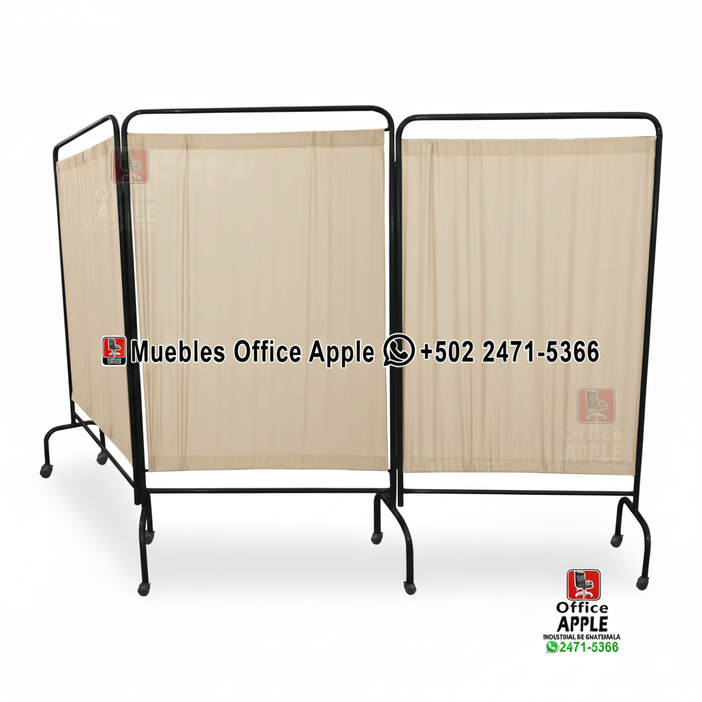 BIOMBO DE 3 CUERPOS BEIGE BIOMBO MEDICO DE 3 CUERPOS